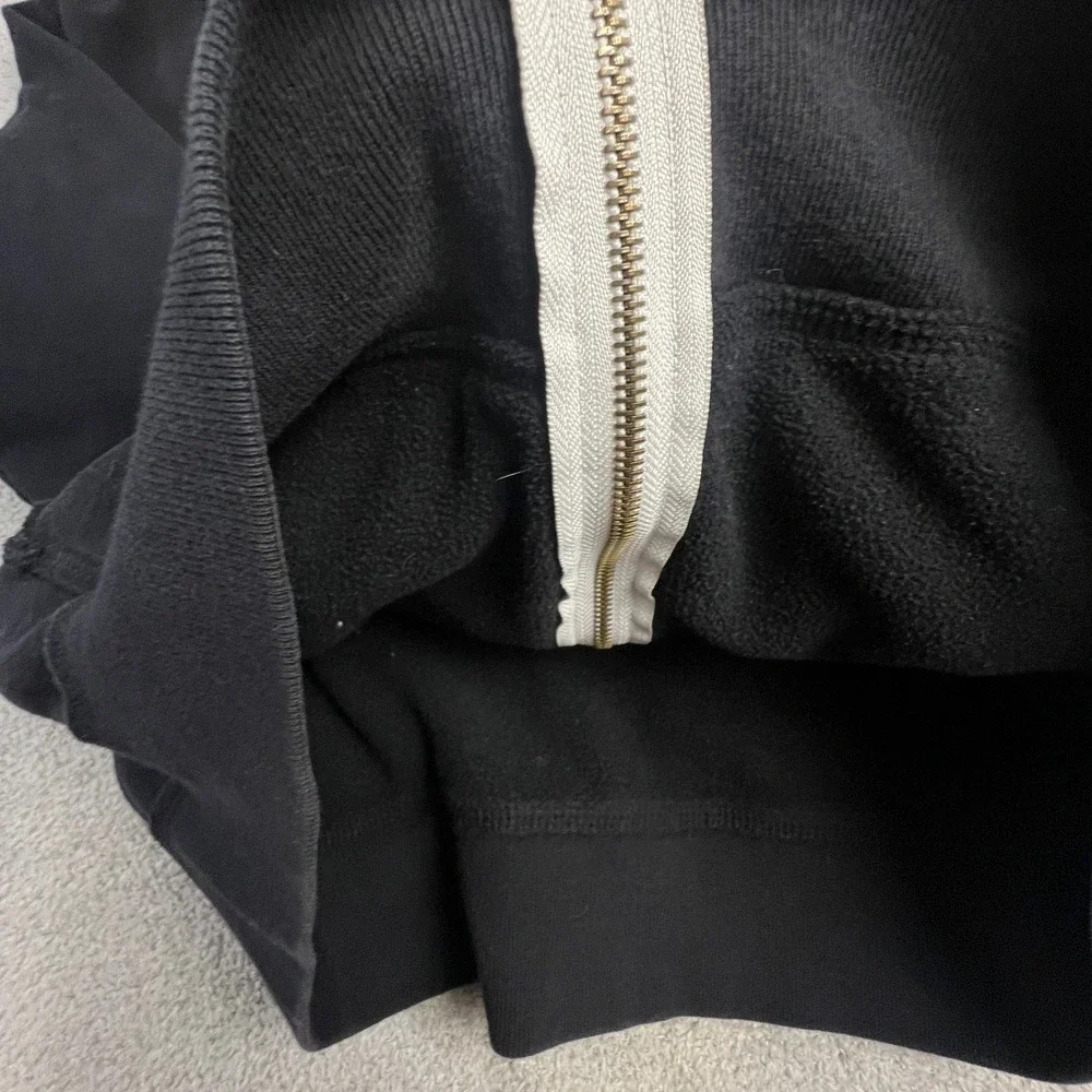 Aeropostale Mens Hoodie Large Black Sweatshirt FullZip Aero NYC 1987 Graphic Y2K